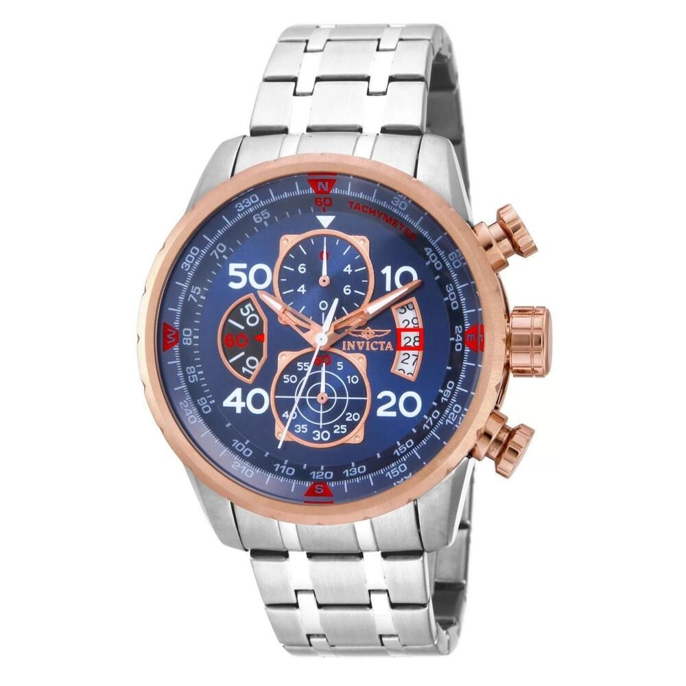NWT Invicta 17203 Aviator | Chronograph | Blue | Men's Watch